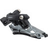 Переключатель передний SHIMANO DEORE, M618-H, для 2x10, верхний хомут (34,9 с адаптером 28,6/31,8), верхняя тяга, черный IFDM618HTX6