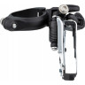 Переключатель передний SHIMANO DEORE, M618-H, для 2x10, верхний хомут (34,9 с адаптером 28,6/31,8), верхняя тяга, черный IFDM618HTX6